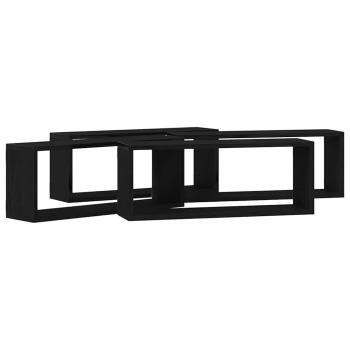 Wandregale Set von 4 - Schwarze Eiche - 60x15x23 cm - Aus Spanplatte hergestellt