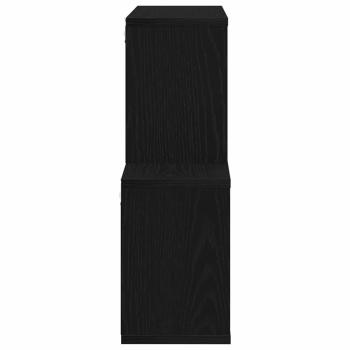 Wandregal Wandhalterung Schwarz Eichen-Optik 76 x 15 x 53 cm