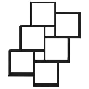 Wandregal Schwarz Eiche 78x15x92 cm Holzwerkstoff