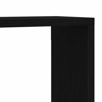 Wandregal Wandhalterung Schwarz Eichen-Optik 90 x 15 x 119,5 cm