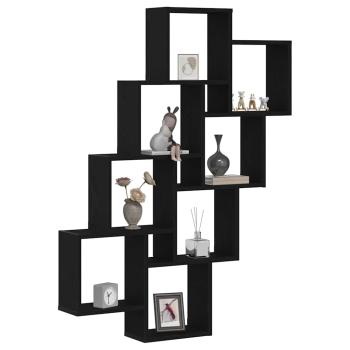 Wandregal aus schwarzem Eichenholz 90x15x119,5 cm