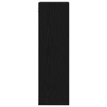 Wandregale 2er Set Schwarz Eiche 50x15x85 cm