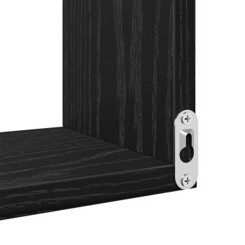 Wandregale 2er Set Schwarz Eiche 40x40x49,5 cm Holzwerkstoff