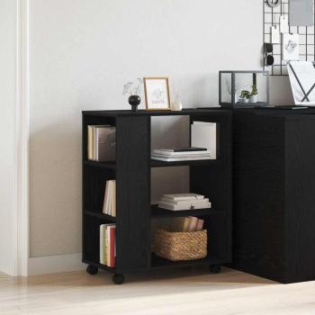Rollschrank Schwarz Eiche 60x35x75 cm Material