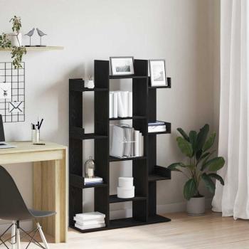 ARDEBO.de - Bücherregal Schwarz Eiche 86x25,5x140 cm Holzwerkstoff