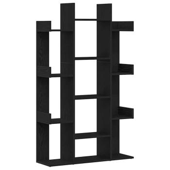 Bücherregal Schwarz Eiche 86x25,5x140 cm Holzwerkstoff