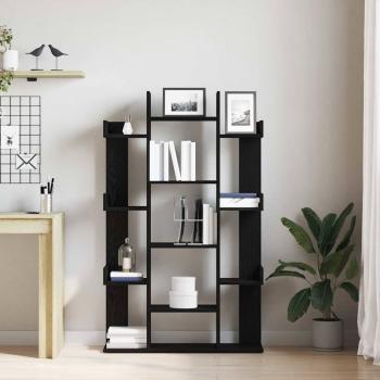 Bücherregal Schwarz Eiche 86x25,5x140 cm Holzwerkstoff