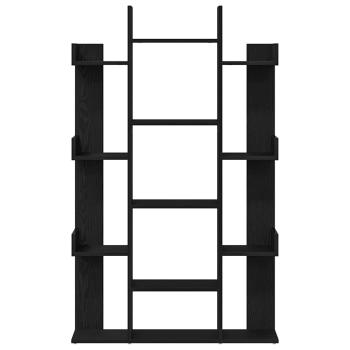 Bücherregal Schwarz Eiche 86x25,5x140 cm Holzwerkstoff