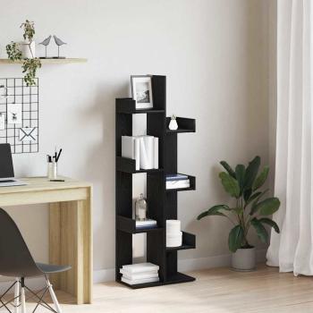 ARDEBO.de - Bücherregal aus schwarzer Eiche 48x25,5x140 cm aus Ingenieurholz