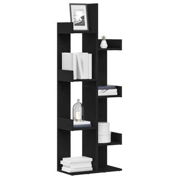 Bücherregal aus schwarzer Eiche 48x25,5x140 cm aus Ingenieurholz