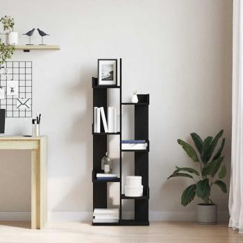 Bücherregal aus schwarzer Eiche 48x25,5x140 cm aus Ingenieurholz