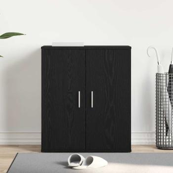 Schuhschrank Schwarz Eiche 60x35x70 cm Holzwerkstoff