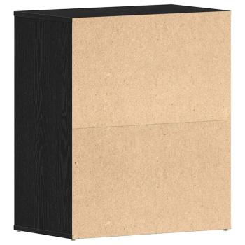 Schuhschrank Schwarz Eiche 60x35x70 cm Holzwerkstoff