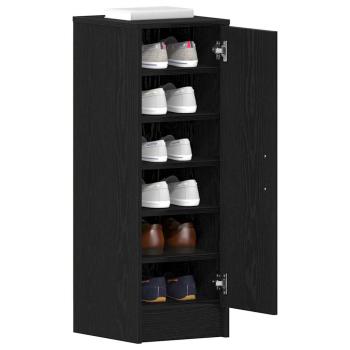 Schuhschrank Schwarz Eiche 32x35x92 cm Holzwerkstoff