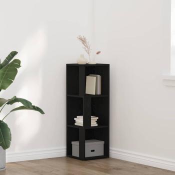 ARDEBO.de - Eckschrank Schwarz Eiche 33x33x100 cm MDF