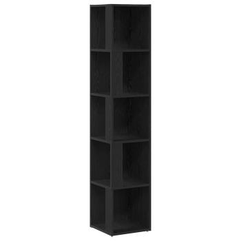 Eckschrank Schwarz Eiche 33x33x164,5 cm Holzwerkstoff