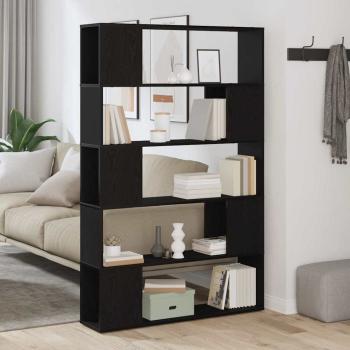 Bücherregal Schwarz Eiche 100x24x155 cm Holzwerkstoff