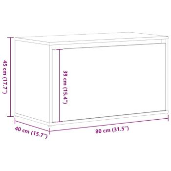 Bank Schwarz Eiche 80x40x45 cm aus Spanplatte