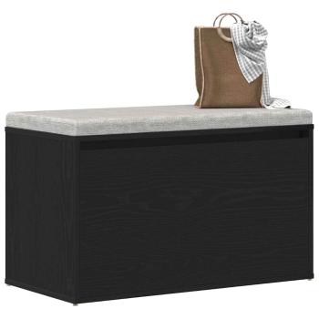 Bank Schwarz Eiche 80x40x45 cm aus Spanplatte