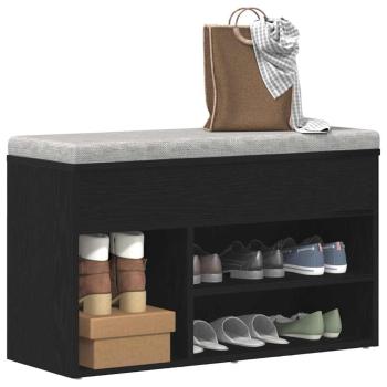 Flurbank Schwarz Eiche 60x30x45 cm ? Hochwertiger Holzwerkstoff