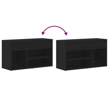 Flurbank Schwarz Eiche 60x30x45 cm ? Hochwertiger Holzwerkstoff