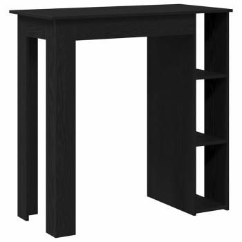 Bartisch mit Regal - Schwarz Eiche, 102x50x103,5 cm, Hergestellt aus Holzwerkstoff