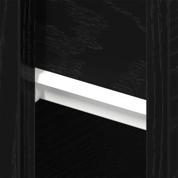 Wandmontierte Nachttische (Set von 2) - Schwarzes Eichenholz