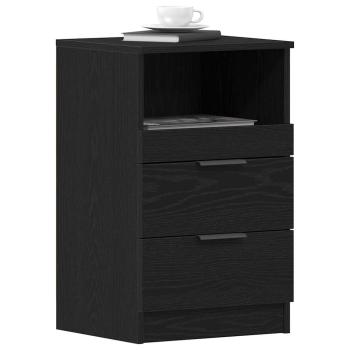 Nachttisch Schwarz Eiche 40x35x65 cm Aus hochwertigem Holzwerkstoff