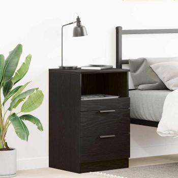 Nachttisch Schwarz Eiche 40x35x65 cm Aus hochwertigem Holzwerkstoff