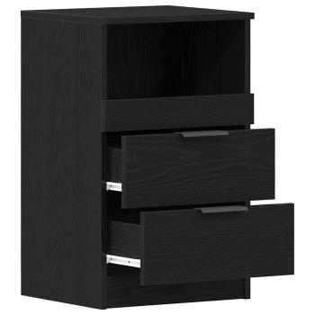 Nachttisch Schwarz Eiche 40x35x65 cm Aus hochwertigem Holzwerkstoff