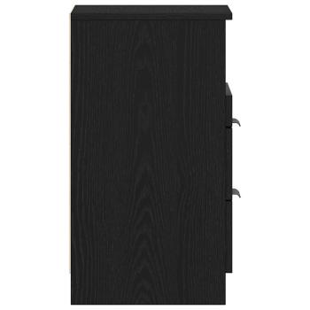 Nachttisch Schwarz Eiche 40x35x65 cm Aus hochwertigem Holzwerkstoff