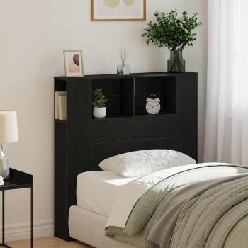 Kopfteilschrank Schwarze Eiche 100x19x104,5 cm Aus Holzwerkstoff