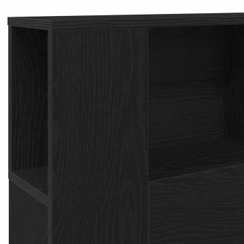 Kopfteil Schrank Schwarz Eiche 120x19x104,5 cm Holzwerkstoff