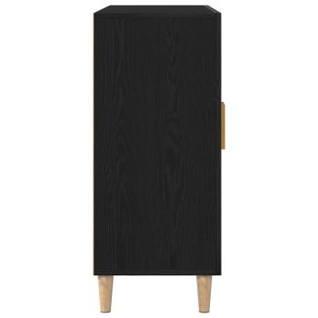 Sideboard Schwarz Eiche 90x34x80 cm Holz