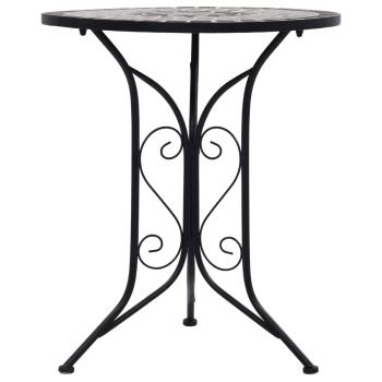 Mosaik-Bistrotisch Grau 60 cm Keramik