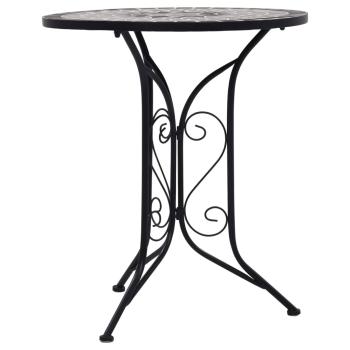 Mosaik-Bistrotisch Grau 60 cm Keramik