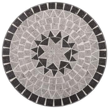 Mosaik-Bistrotisch Grau 60 cm Keramik