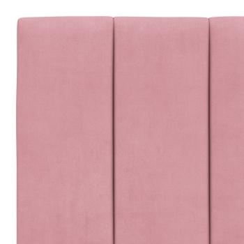 Bettgestell mit Kopfteil Rosa 90x200 cm Samt