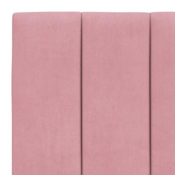 Bettgestell mit LED-Leuchten Rosa 80x200 cm Samt