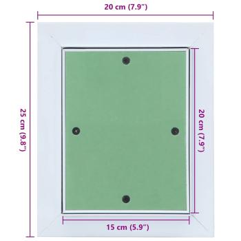 Zugangspaneel mit Aluminiumrahmen und Gipsplatte 150x200 mm