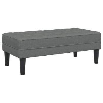 L-förmiges Sofa Set aus 2 Dunkelgrau Polyester