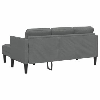 L-förmiges Sofa Set aus 2 Dunkelgrau Polyester