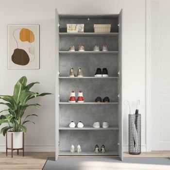 Schuhschrank Betongrau Holzwerkstoff Schuhschrank Rechteckig