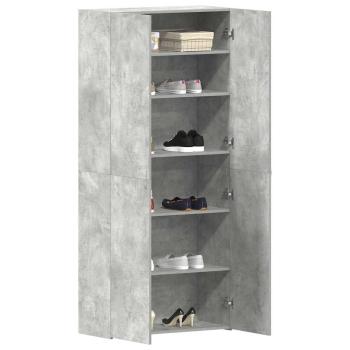 Schuhschrank Betongrau Holzwerkstoff Schuhschrank Rechteckig