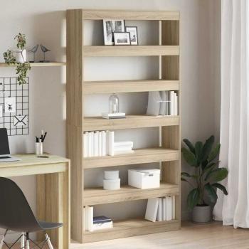 ARDEBO.de - Bücherregal Sonoma Eiche Holzwerkstoff 100 x 30 x 198 cm Regale