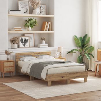 Bettrahmen Artisan-Eiche 135 x 190 cm Holzwerkstoff