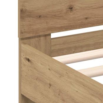Bettgestell Artisan Eiche Massivholz Eiche 135 x 190 cm Langlebig