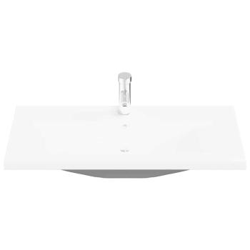 Badezimmermöbel Set Set von 2 Schwarz Eiche Ingenieurholz, Glas