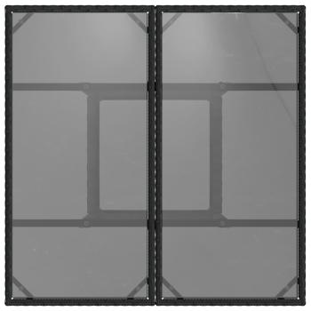 Esstischset Set aus 5 Schwarz Rattan und Metall Langlebig