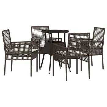 Essgruppen Set Set aus 5 Braun Poly-Rattan Langlebig